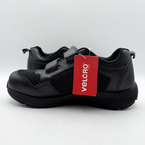 Drew Mens Contest Sneakers US 9.5 WIDE Black Fabric Hook and Loop SR NWOB main image 8